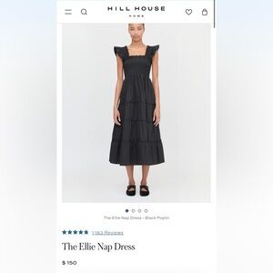 Hill House Ellie Nap Dress black size S LIKE NEW